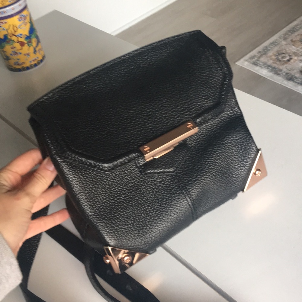 Alexander wang prism crossbody in black&rosegold